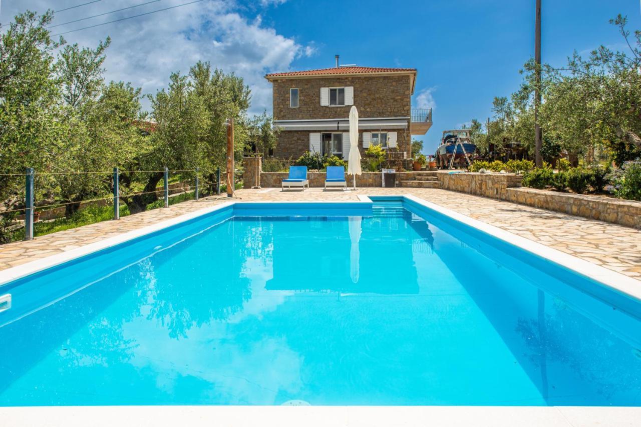 Hakuna Matata Holidays Wooden Lodge With Airco & Pool In Greek Olive Grove Methóni Eksteriør bilde